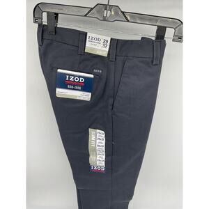 IZOD Mens American Chino Dress Pants Navy 29x32 Classic Stretch Fit